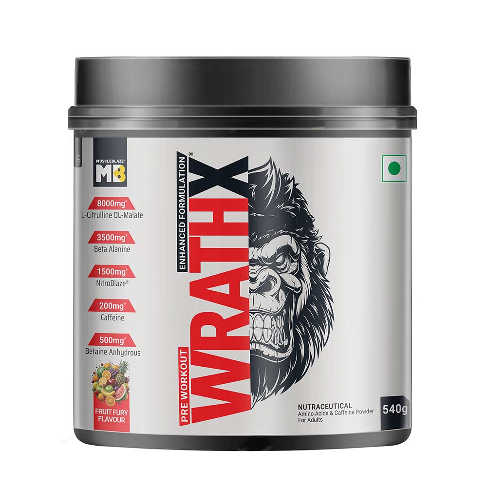 MuscleBlaze Pre Workout WrathX 540G