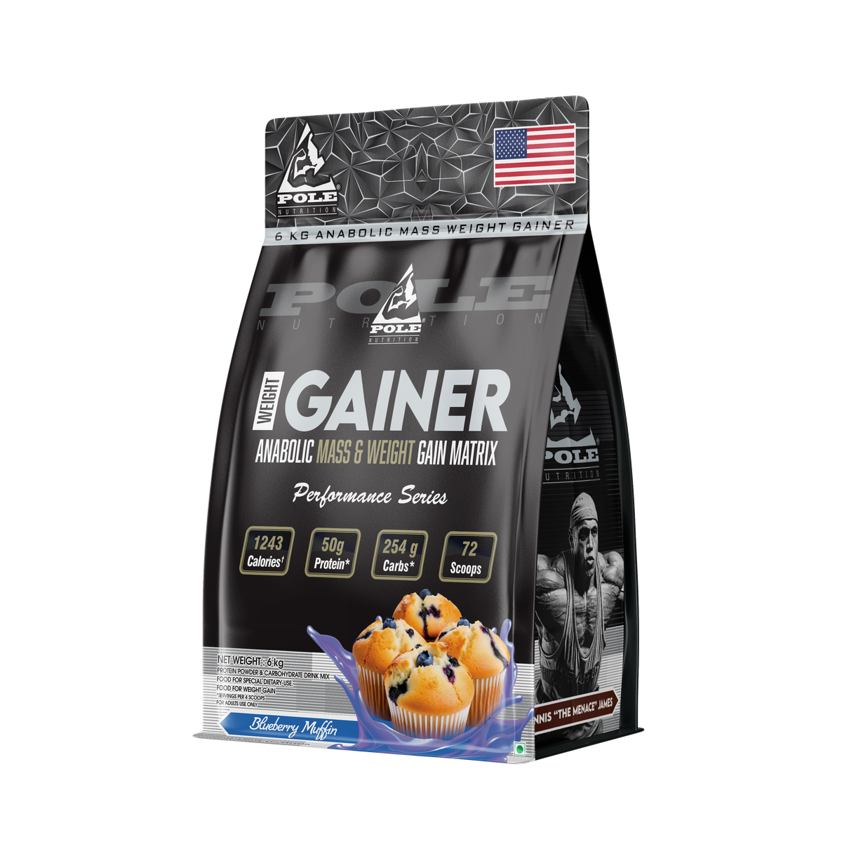 Pole Nutrition Anabolic Mass Weight Gainer 6kg (72 Servings)